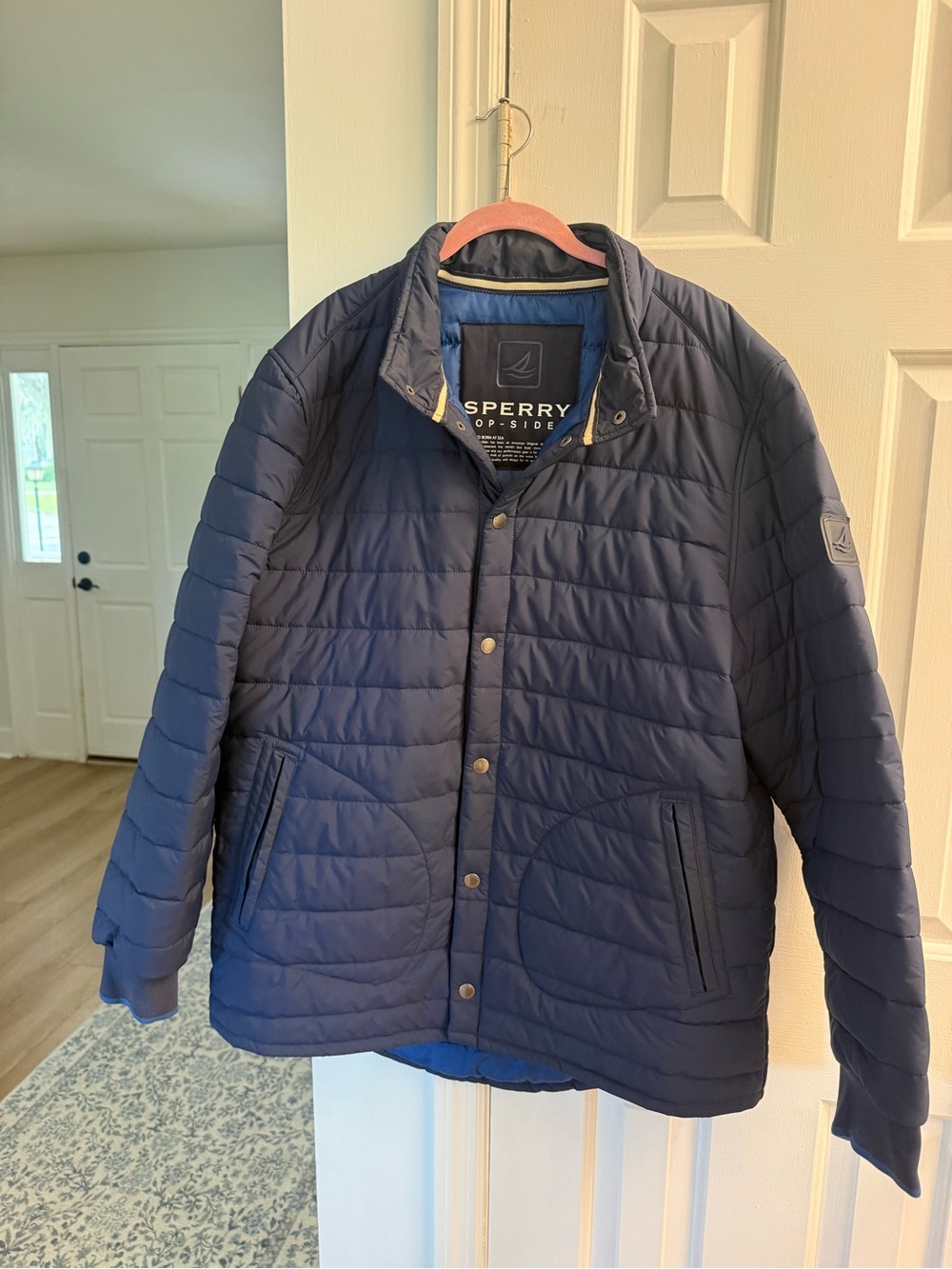 Sperry Navy Quilted Lightweight Puffer Jacket